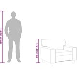  Fotelja crna 60 cm od umjetne kože | shoptok.hr