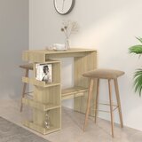 vidaXL Barska miza s policami sonoma hrast 100x50x101,5 cm iverna pl. Cene