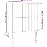  Posteljno vzglavje 2 kosa temno modro 80x5x78/88 cm žamet | Shoptok.si