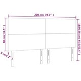  LED uzglavlje tamnozeleno 200x5x118/128 cm baršunasto | shoptok.hr