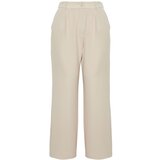 Trendyol Curve Stone High Waist Wide Leg Wide Leg Pleated Woven Trousers | Shoptok.si