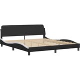  Krevet s madracem crno-bijeli 180 x 200 cm od umjetne kože | shoptok.hr