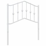  Metalno uzglavlje za krevet, bijelo, 80 cm | shoptok.hr