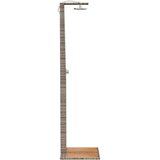  Zunanji tuš siv 50x55x224 cm poli ratan in akacijev les | Shoptok.si