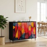  Kreveta HEESCH Crni hrast 102 x 33 x 76 cm Konstruirano drvo Slike