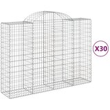  Lučne gabionske košare 30 kom 200 x 50 x 140/160 cm željezne | shoptok.hr