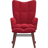  Stolica za ljuljanje s osloncem za noge boja vina baršunasta | shoptok.hr