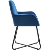 vidaXL Jedilni stoli 6 kosov moder žamet | Shoptok.si