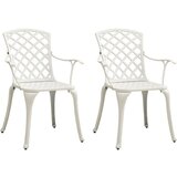  3-dijelni bistro set od lijevanog aluminija bijeli | shoptok.hr