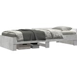  Okvir kreveta s uzglavljem Betonska siva 80 x 200 cm | shoptok.hr
