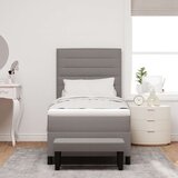  postelja s pomičnim dnom z vzglavnikom taupe 100x200 cm tkanina, (22083611) | Shoptok.si