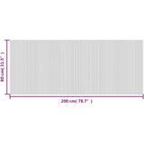  Tepih pravokutni crni 80 x 200 cm od bambusa | shoptok.hr