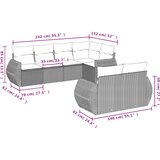 7-dijelni set vrtnih sofa sivi od poliratana | shoptok.hr