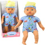  Lutka beba za igru u plavoj odjeći sa kapicom 31cm - žuto/plava | shoptok.hr