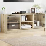 TV ormarić sa staklenim vratima boja hrasta sonome 102x37x42 cm | shoptok.hr