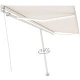  Tenda na ručno uvlačenje s LED svjetlima 500x350 cm krem Cijene