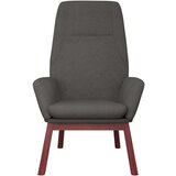  Stolica za opuštanje s tabureom od tkanine tamnosiva | shoptok.hr