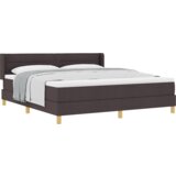  Krevet s opruga kutije Tamno smeđa i bijela 180 x 200 cm | shoptok.hr