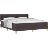  Postelja z vzmetnico Temno rjava in bela 180 x 200 cm Poliester, (5000127687) | Shoptok.si