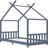 Otroški posteljni okvir siv iz trdne borovine 90x200 cm, (20650867) | Shoptok.si