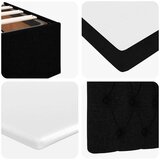  Otomanski krevet s madracem&amp LED crni 140x190 cm baršunasti | shoptok.hr