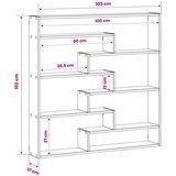  Zidna polica Staro drvo 103 x 17 x 102 cm Prerađeno drvo | shoptok.hr