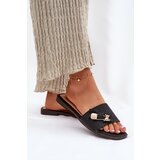 Boto Ladies Flat Heel Sandals With Bow Black Sallariela | Shoptok.si