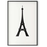  Plakat - Eiffel Tower Simple Black-and-White Graphic 40x60 Crni okvir | shoptok.hr