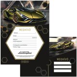Ars Una komplet 10 rumenih vabil z motivom Lamborghini in ovojnicami Cene
