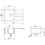 Aquasanita Set Tesa SQT101AW + Zora PVD Bakar/Black metallic | shoptok.hr
