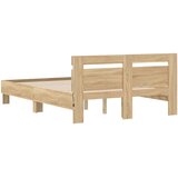  Okvir za krevet s uzglavljem i LED boja hrasta sonome 135x190cm | shoptok.hr