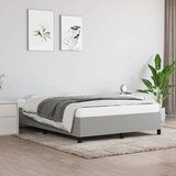 Maison Chic Posteljni okvir - Dvoposteljna postelja - Zakonska postelja brez vzmetnice svetlo siv 140x190 cm blago-J12489, (21765803) | Shoptok.si