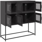  Komoda crna 100,5 x 39 x 107 cm od hladno valjanog čelika | shoptok.hr