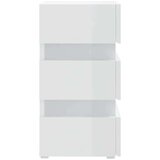 vidaXL LED nočna omarica visok sijaj bela 45x35x67 cm iverna plošča | Shoptok.si
