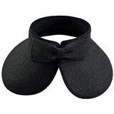 INF Zložljiv slamnati sončni klobuk s pentljo Black, (21296159) | Shoptok.si
