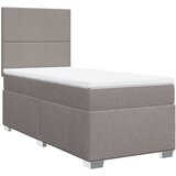 vidaXL Box spring postelja z vzmetnico taupe 100x200 cm blago, (21290965) Cene