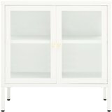  Komoda bijela 70 x 35 x 70 cm od čelika i stakla | shoptok.hr