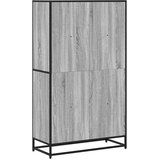 vidaXL Knjižna omara siva sonoma 80,5x35x139 cm inženirski les | Shoptok.si