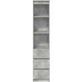 vidaXL Visoka ploča beton siva 37,5x35x180 cm izrađeno drvo | shoptok.hr