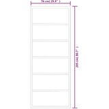  Drsna vrata z opremo ESG steklo in aluminij 76x205 cm, (20767319) | Shoptok.si