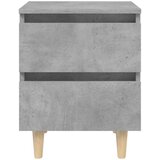  Nočna omarica z nogami iz borovine betonsko siva 40x35x50 cm, (20623985) | Shoptok.si