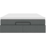  Otomanski krevet s madracem tamnosivi 140x190cm od tkanine | shoptok.hr