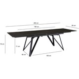 MID.YOU Jedilna Miza Marble, Keramika, 180-260x95cm | Shoptok.si