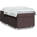 vidaXL Krevet s oprugama i madracem tamnosmeđi 100 x 200 cm od tkanine | shoptok.hr