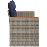  Vrtna sofa s jastucima za 2 osobe, siva, poliratan | shoptok.hr
