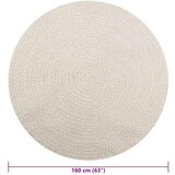  Rug "ZIZUR" Cream Ø 160 cm Juta videz Notranje in zunanje | Shoptok.si