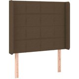  Uzglavlje s ušima tamnosmeđe 83x16x118/128 cm od tkanine | shoptok.hr