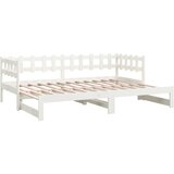  Dnevni ležaj na izvlačenje bijeli 2x(90x190)cm masivna borovina | shoptok.hr