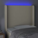  LED uzglavlje krem 103 x 16 x 118/128 cm od umjetne kože | Eponuda.com