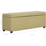  Klupa s pretincem za pohranu 116 cm zelena poliesterska | shoptok.hr